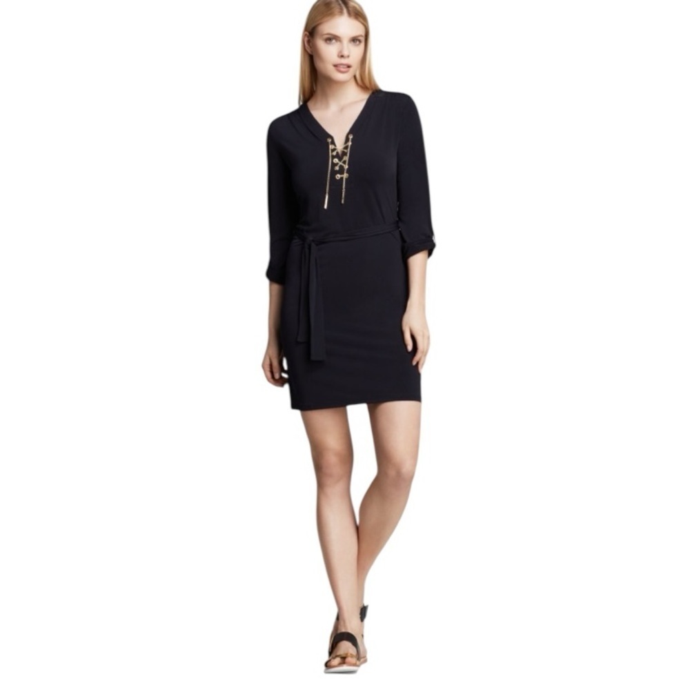 Michael Kors Midnight Blue Dress Chain Lace-up. Size M #123